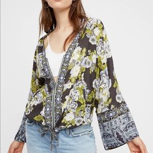 Free People Kimono Style Lightweight Jacket Shirt XS/S